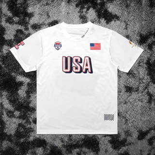เสื้อยืด เสื้อแขนสั้น Shooting Shirts USA NAVY | USA WHITE [ มีไซส์ใหญ่ ]