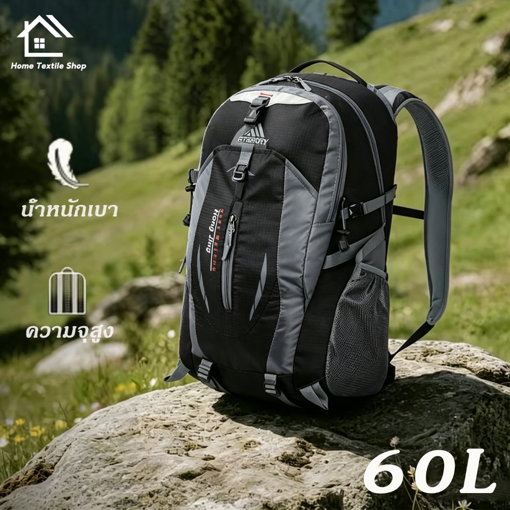 Traveler Backpack ใจเหมาะสำหรับสวมใส่เดินทางเเละปีนเขา 60L มีห้าสี Waterproof Outdoor