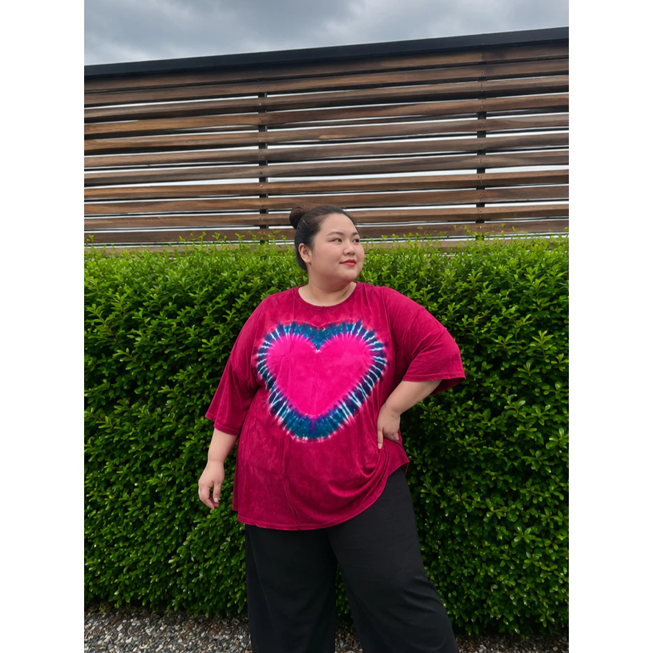 เสื้อคนอ้วน ผ้าสปัน มัดย้อมสีเย็น อก 64นิ้ว thumbnail 8