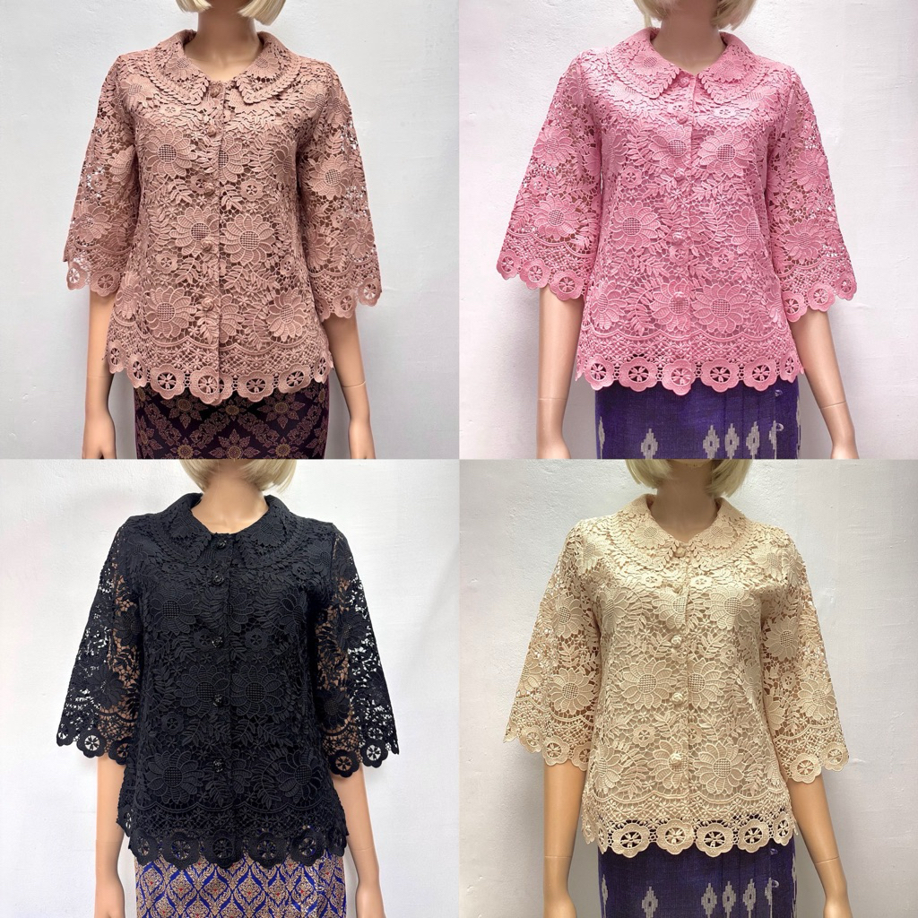 เสื้อผ้าลูกไม้ออกงาน แบบกระดุมหน้า อก38-50