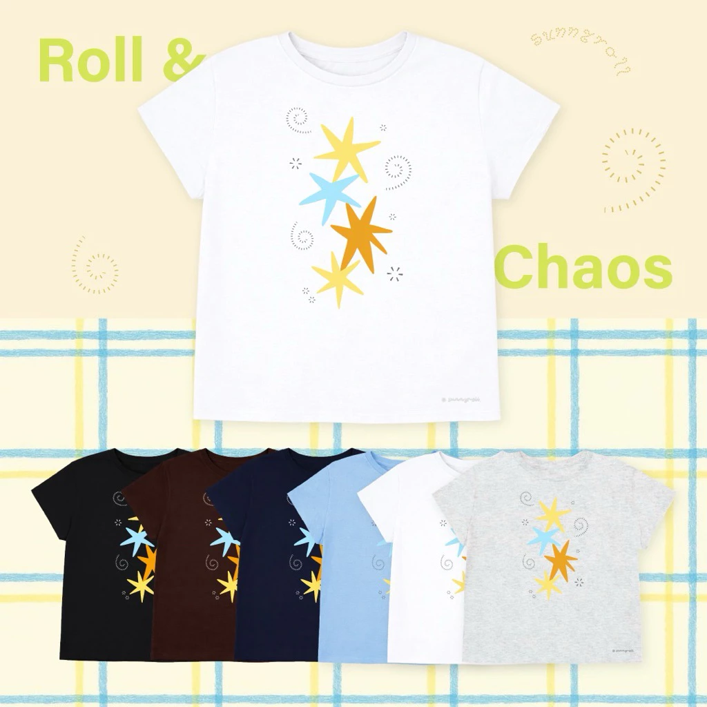 sunnyroll - Roll & Chaos tee เสื้อทรง Baby tee