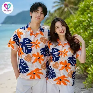 พร้อมส่ง!! เสื้อฮาวาย ใส่ทีม เพื่อน คู่รัก ครอบครัว (NT)
