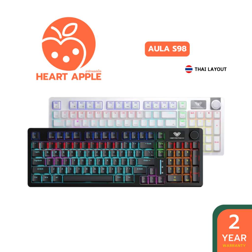 คีย์บอร์ดไร้สาย AULA S98 Gasket Mechanical Keyboard