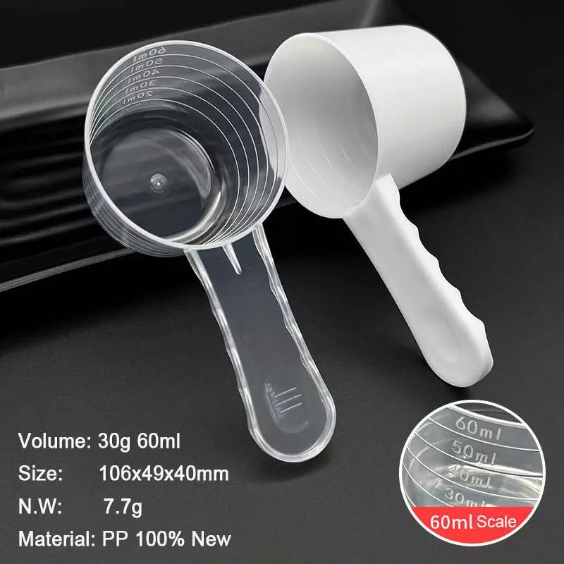 ช้อนตักผง 30กรัม ตวงน้ำ 60mL Plastic Measuring Spoon