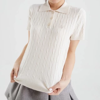 (พร้อมส่ง)Bemingtop765(S-L) - Beming Basic Polo ดีเทลใกล้เคียงกับ Luna ต่างเรื่องแพทเทิร์นใหญ่กว่า ใส่สบาย