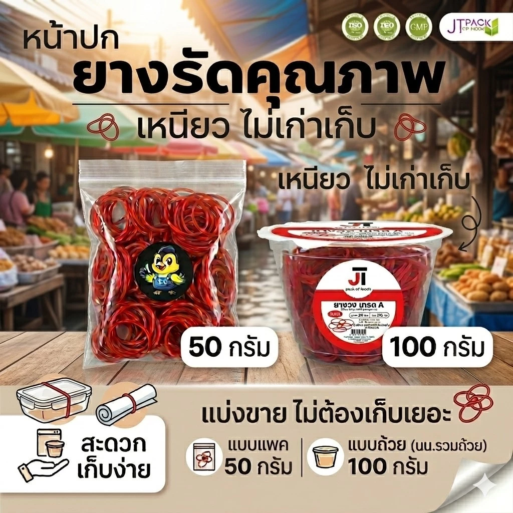 [แพค50/100g.] ยางรัดแกง ยางรัดถุงใส่แกง ยางรัด ยางรัดสีแดง สะดวก ไม่เก่าเก็บ ซื้อเท่าที่ใช้ ยางรัดถุงร้อน ยางรัดถุง