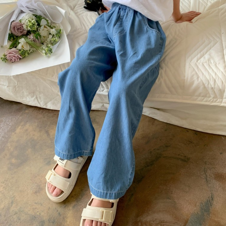 Hania Kids พร้อมจัดส่ง กางเกงยีนส์ขายาว สไตล์เกาหลี สำหรับเด็กผู้หญิง - MX3120067 ราคาถูก Shopee Lazada