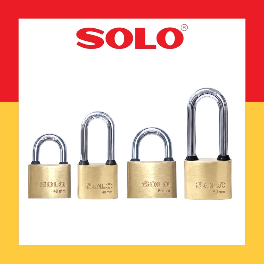 SOLO กุญแจเหล็กชุบทองเหลือง รุ่น 6504
