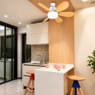 ไฟพัดลมเพดาน LED 40W E27 สำหรับห้องนั่งเล่นและห้องนอน ปรับแสงได้ พร้อมรีโมท