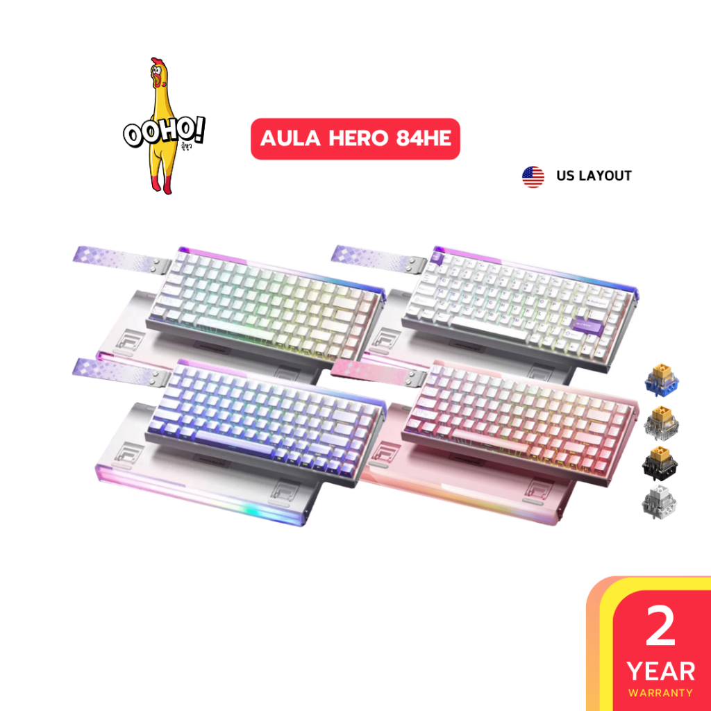 คีย์บอร์ด HE AULA HERO84HE Rapid Trigger Wired Keyboard Magnetic Switch