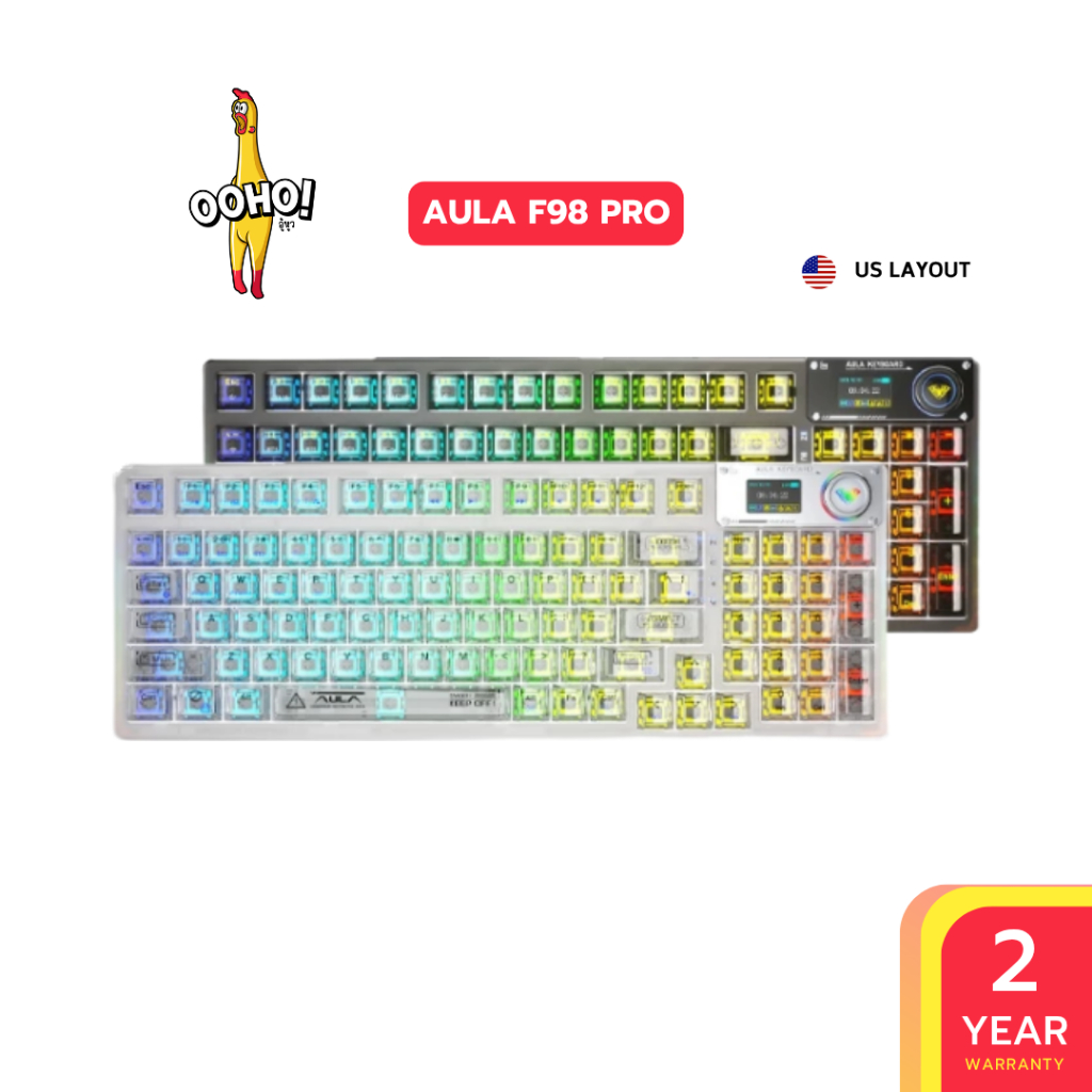 คีย์บอร์ดไร้สาย AULA S98 Gasket Mechanical Keyboard