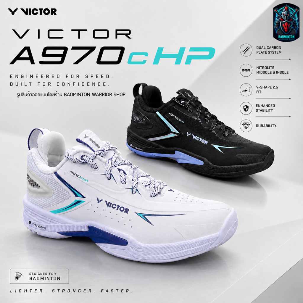 [รุ่นใหม่ล่าสุด 2026]รองเท้าแบดมินตัน VICTOR A970cHP | Power • Stability • Comfort