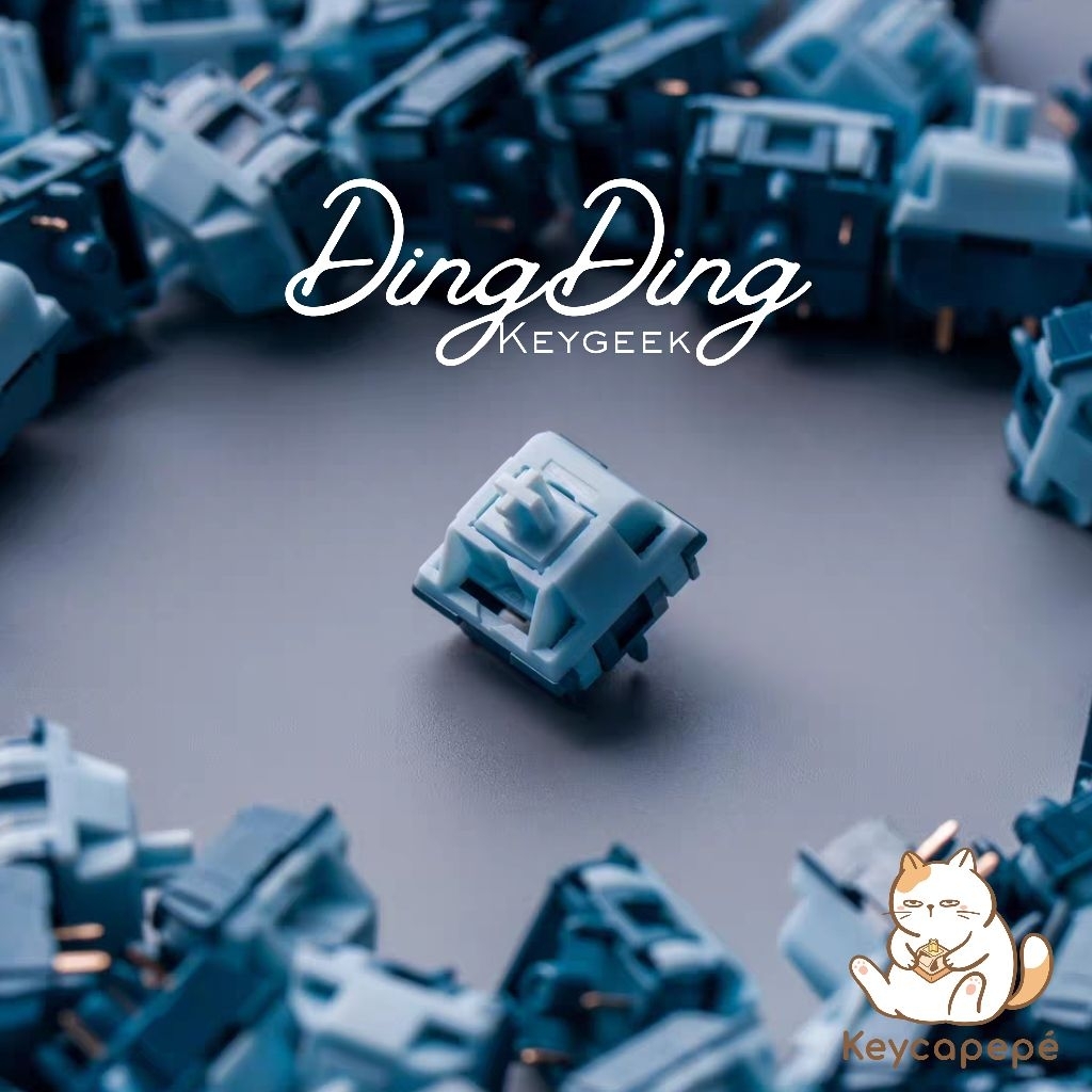 Keygeek Ding Ding linear switch (10ชิ้น) pre lubed สวิตช์คีย์บอร์ด 1จังหวะ