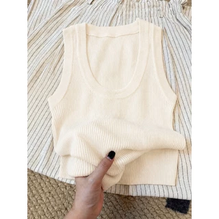 MQzz4289 *พร้อมส่ง* เสื้อกล้าม ไหมพรมผ้าร่อง ผ้านุ่มนิ่มมาก ใส่สบาย อกได้เยอะถึง 42 นิ้ว Freesize