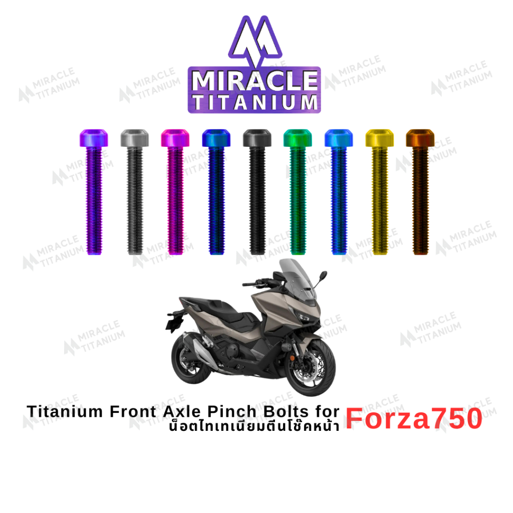 Honda Forza750 Titanium Front Axle Pinch Bolts น็อตตีนโช๊คหน้า