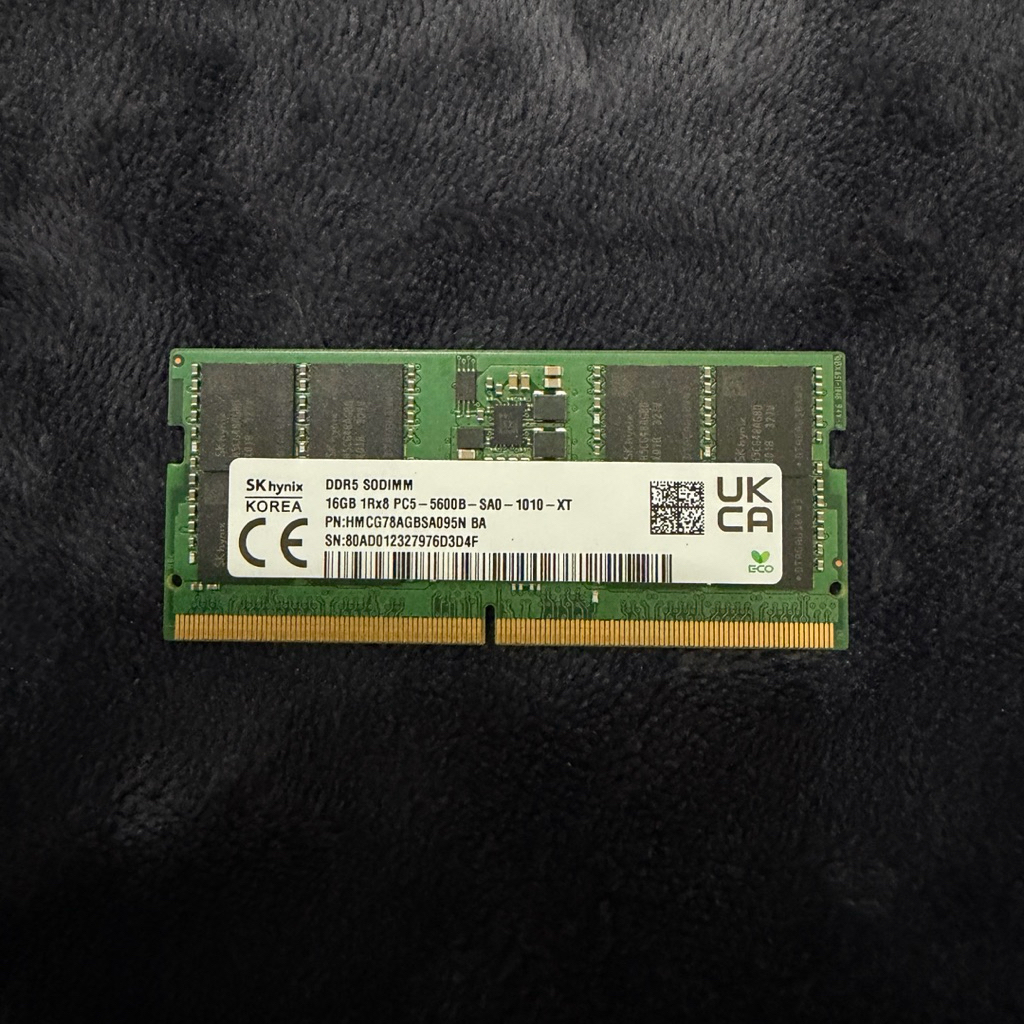 แรมโน๊ตบุค SK Hynix 16GB(16GB*1) DDR5 5600MHz RAM Notebook (หน่วยความจำโน๊ตบุค) แรม มือสอง