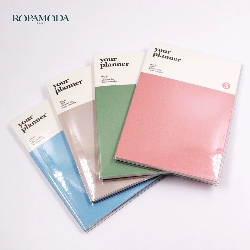 Ropamoda สมุดแพลนเนอร์เกาหลีราย 3 เดือน ปก PVC ทนทาน กันรอยขีดข่วน (67753)