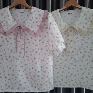 เสื้อผ้าแฟชั่นผู้หญิง เสื้อคอบัว ผ้าครัช รอบอก40นิ้ว