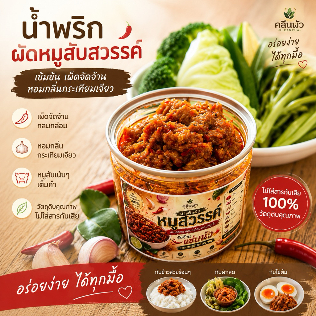 🐷 น้ำพริกผัดหมูสวรรค์ เนื้อหมูแน่นๆ หอม เค็มหวานกลมกล่อมแคลอรี่ต่ำไม่ใส่วัตถุกันเสียเนื้อแน่นเต็มคำ