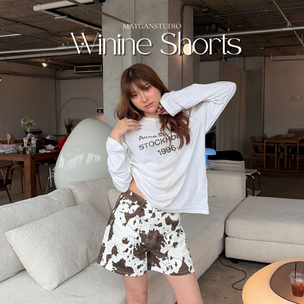 MAYGAN studio กางเกงยีนส์ขาสั้น เมแกน Winnie Shorts เอวสูง