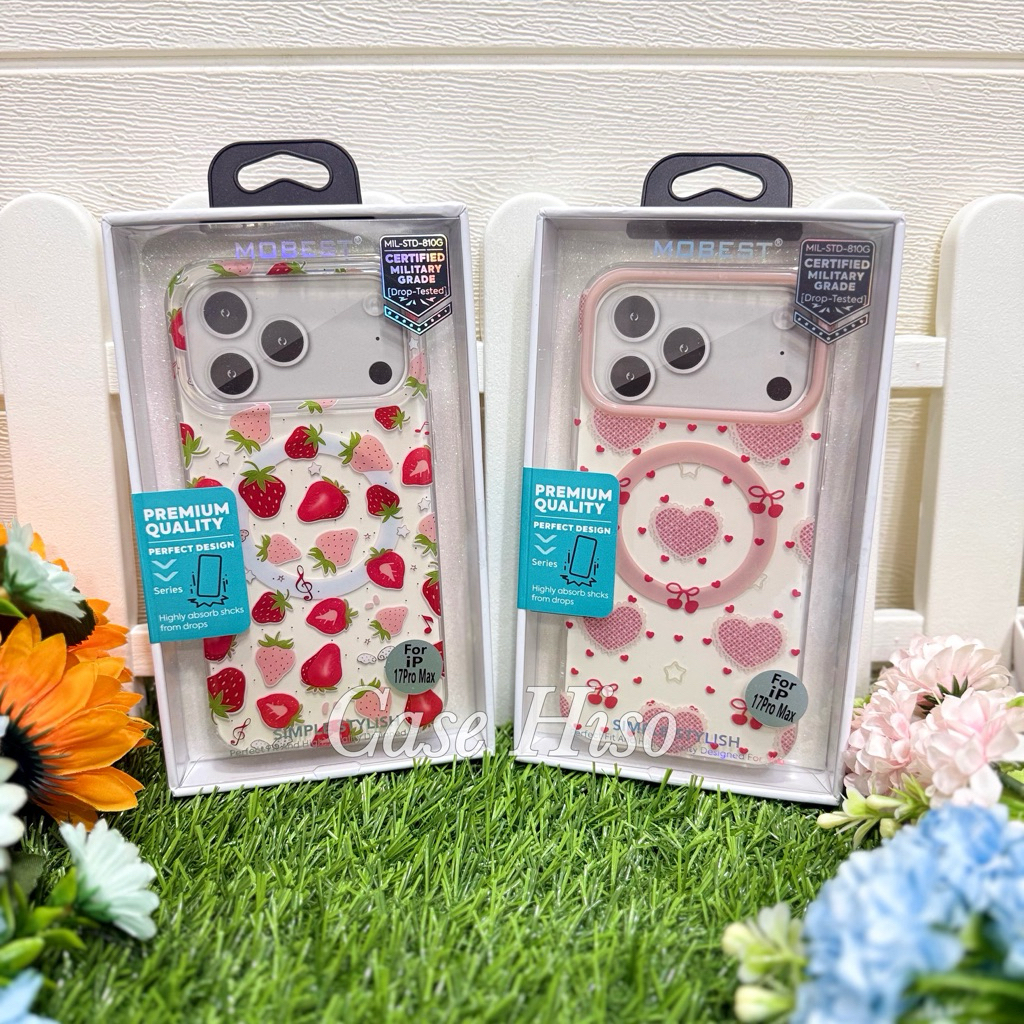 Mobest Case ใส พิมพ์ลาย รองรับชาร์จแม่เหล็ก สำหรับ IP 17 pro max / 17 / 16 pro max