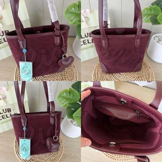 13 สีใหม่ แถมถุงกระดาษ🛍️ กระเป๋าถือ cicelle club มาพร้อมพวงกุญแจหัวใจcicelle สุด cute แท้จากบริษัท💯✨c9981n