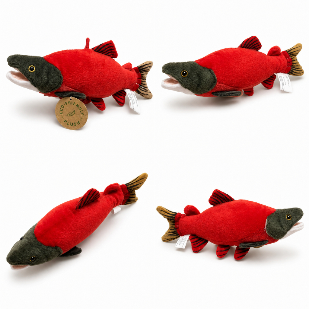 ตุ๊กตาปลาแซลมอนซ็อกอาย Sockeye Salmon Plush ตุ๊กตาปลา นุ่มนิ่ม น่ารัก น่ากอด ของขวัญ ของแต่งห้อง