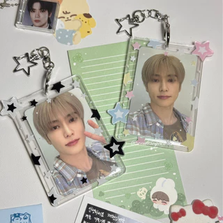 Starry Pastel PhotoCard Holder เฟรมการ์ด ลายดาวอะคริลิกใสสุดคิ้วท์ ใส่การ์ดได้ 2 แผ่น