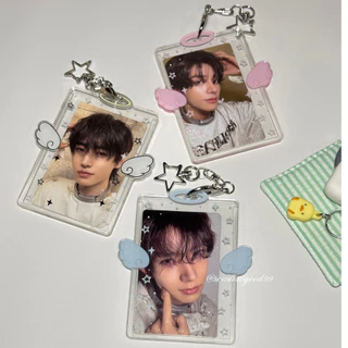 Angel Wing PhotoCard Holder เฟรมการ์ด ติดปีกนางฟ้า สไตล์เกาหลี ใส่การ์ดได้ 2 แผ่น