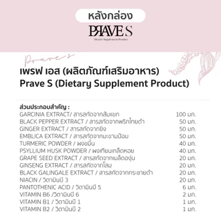 Prave S (สูตรแรกของแบรนด์)