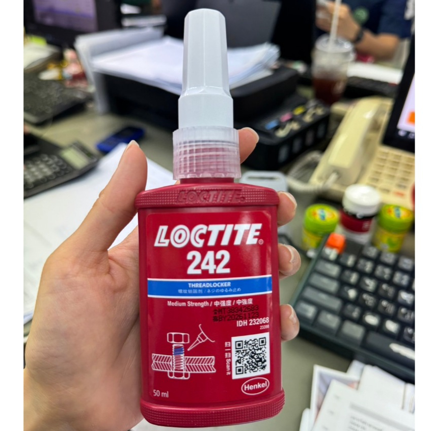 LOCTITE 242 น้ำยาล็อคเกลียวแบบถอดได้ THREADLOCKER #242 ขนาด 50ML.