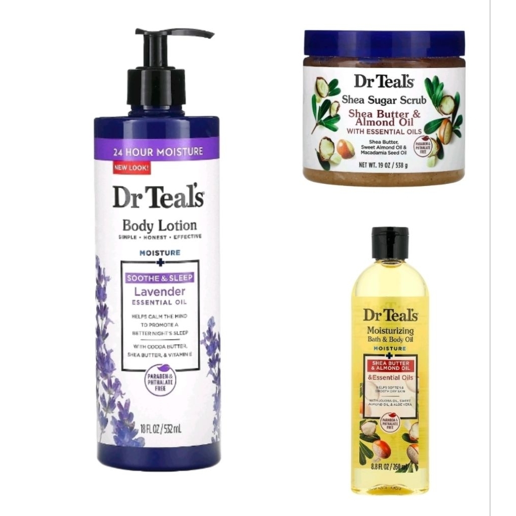พร้อมส่ง Dr.Teal's Shea Sugar Scrub Shea Butter & Almond Oil with Essential Oils