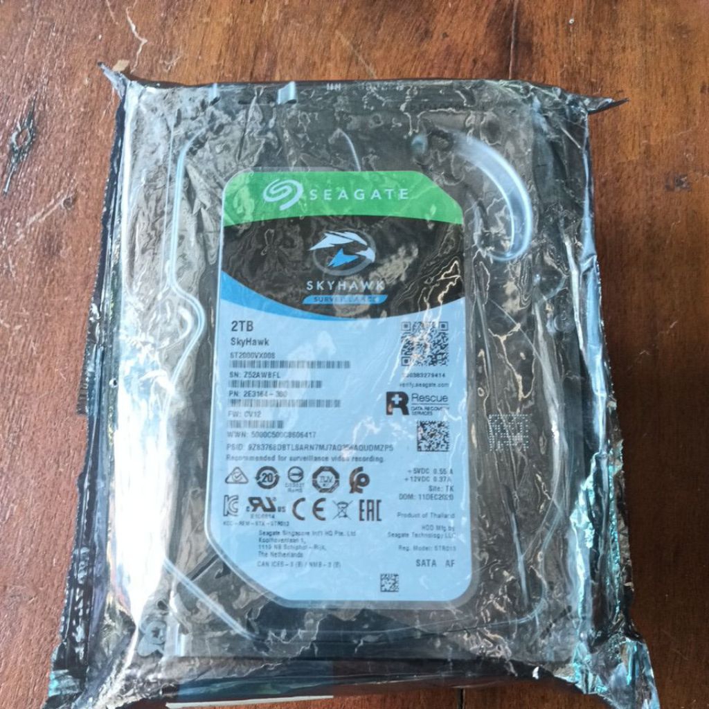 Hdd.pc​  ฮาร์ดดิส​ 2​tb​ ยี่ห้อ​ seagate.skyhawk