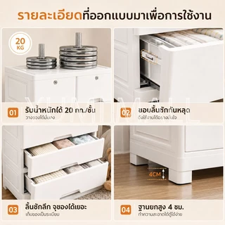 ลิ้นชักเก็บของ ตู้ลิ้น ตู้ลิ้นชักพลาสติกหลายชั้น เพิ่มหนาตู้ 4/5 ชั้น ตู้เก็บของใช้ ลิ้นชักใส่เสื้อผ้า ตู้ลิ้นชั ลิ้นชั