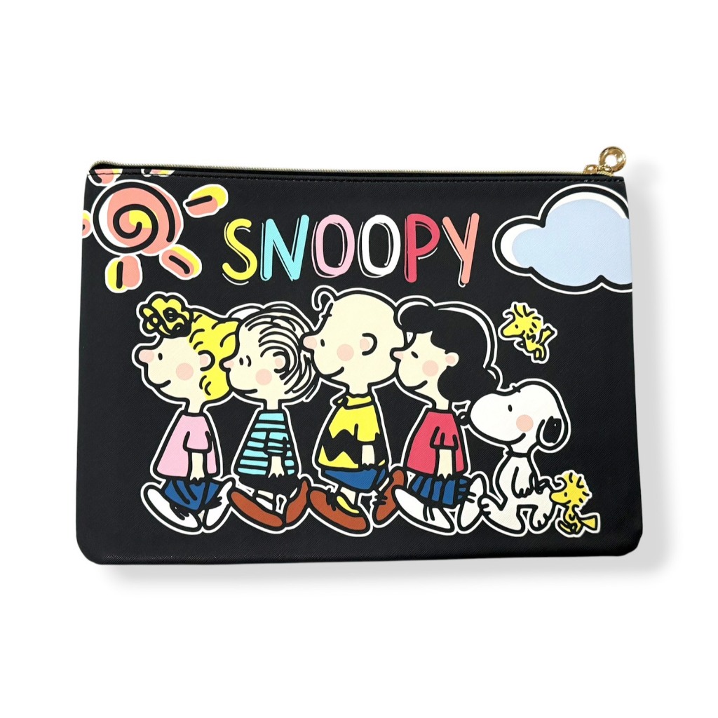 SNOOPY WSM เก็บเอกสาร กระเป๋าเอกสาร ซองเอกสาร อย่างดี มีผ้าซับด้านใน ลาย SNP ขนาด 35x25x2 cm ผลิตจากวัสดุอย่างดี MNN