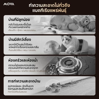 MOVA S10 เครื่องทำความสะอาดไอน้ำ 1500W แรงดันสูง พ่นไอน้ำร้อน 180°C ฆ่าเชื้อ 99.9% ขจัดคราบมัน คราบฝังลึก บ้าน ครัว โซฟา