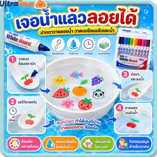 ปากกามาร์กเกอร์ ของเล่นวาดรูป วาดภาพระบายสีน้ํา 8/12 สี ลอยน้ําได้ เมจิก หลากสี