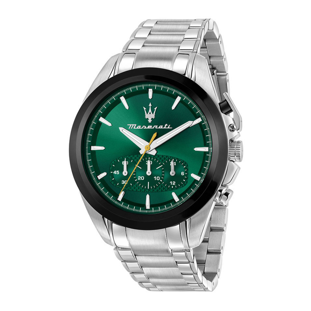 Maserati  R8873612065  TRAGUARDO 43MM GREEN DIAL Men  watch นาฬิกาข้อมือ นาฬิกา ผู้ชาย