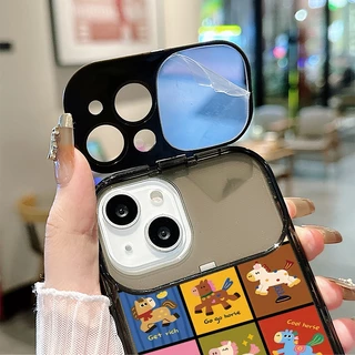 สำหรับ iPhone 11 15 14 13 12 Pro MAX 7 8 14 Plus XS MAX เคส ผึ้งน้อยทำงานหนัก ลายการ์ตูน ป้องกันการตก เคสโทรศัพท์มือถือ