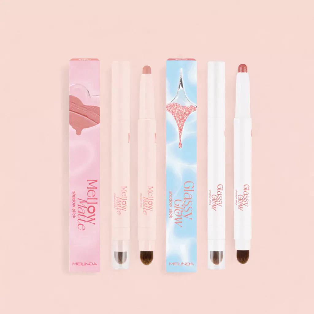 Meilinda (ส่งฟรี/แท้💯)Glassy Glow Shadow Stick & Mellow Matte Shadow Stick อายแชโดว์ แบบแท่ง 1.5กรัม