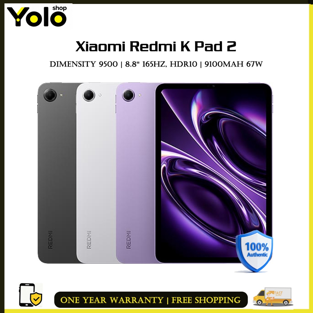 Xiaomi REDMI K Pad 2 Tablet 8.8"3K LCD Gaming Monitor 165Hz Dimensity9500 processor 9100mAh