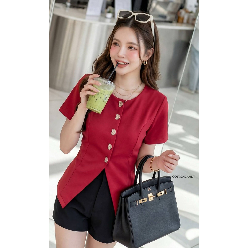 New Vanita korea top  Tag#cottoncandy  อร้ายยยย เสื้อล่าสุดสวยแบบจึ้งๆคร่าาาาาา รุ่นนี้ผ้าดีมากๆ ยืด