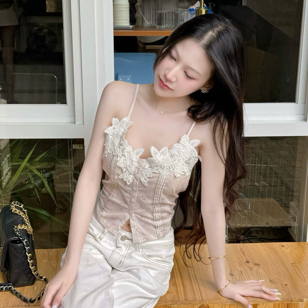 New Clarion สายเดี่ยวกระดุมใส่แล้วละมุน🎀