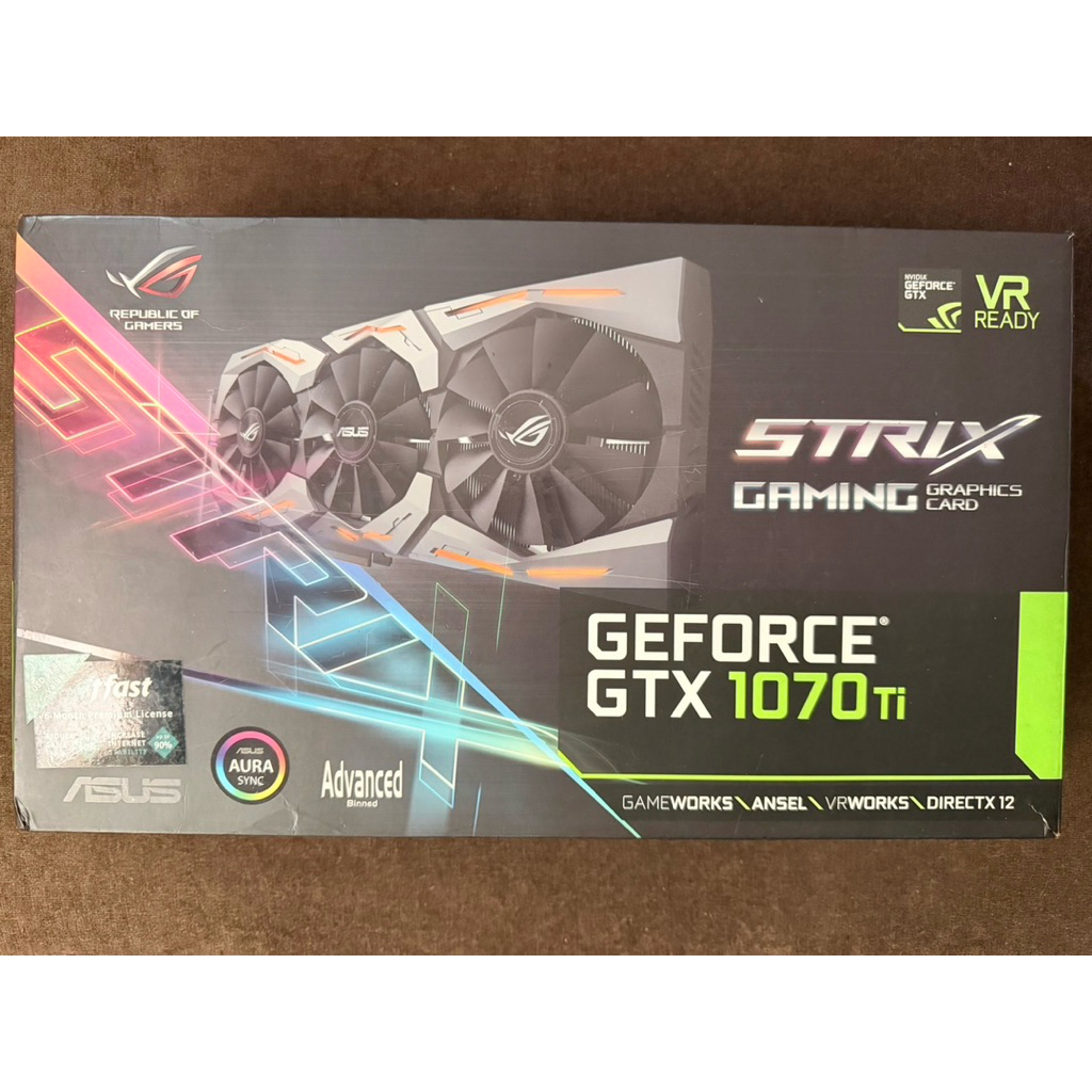 กล่องการ์ดจอ asus strix gtx 1070ti