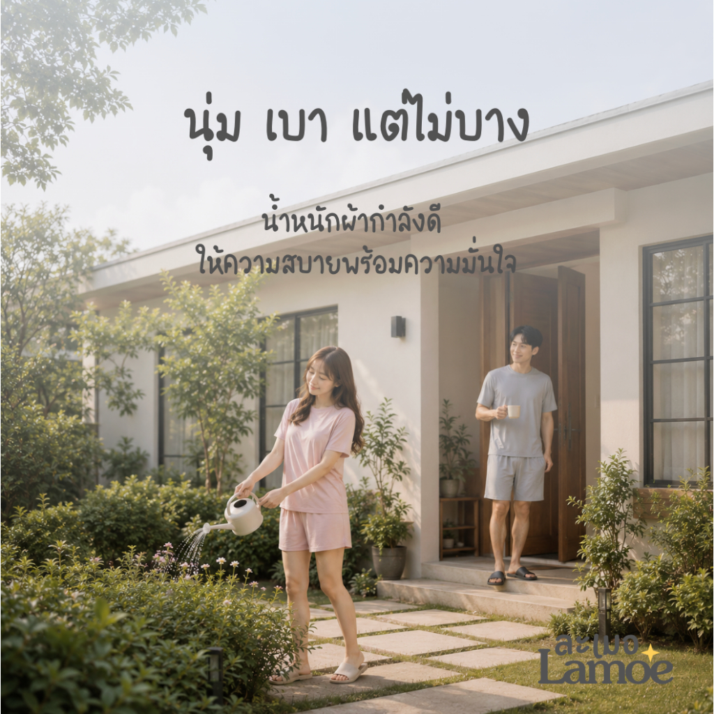 ละเมอ ชุดนอน ผ้า TENCEL™ modal 80s ใส่สบาย จนไม่อยากถอด| Lamoe ละเมอ ราคา ถูกที่สุด ดีลบีเคเค แกลเลอรีภาพที่ 7