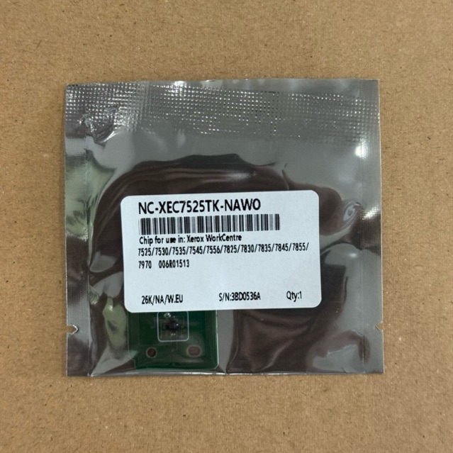 ชิปหมึก Xerox 7556 NA ไฟ110V ( ดำ ) ใช้ได้ 7525/7530/7545/7835/7855