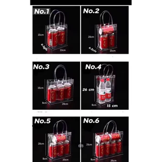 กระเป๋าถือ PVC แบบพลาสติกใส ใส่ของขวัญ สังฆทาน มีหลายไซส์ พร้อมส่ง