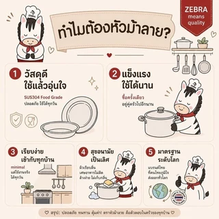 ZEBRA ชุดหม้อ 6 ชิ้น 16/18/20 ซม. รุ่น Homey 1800510
