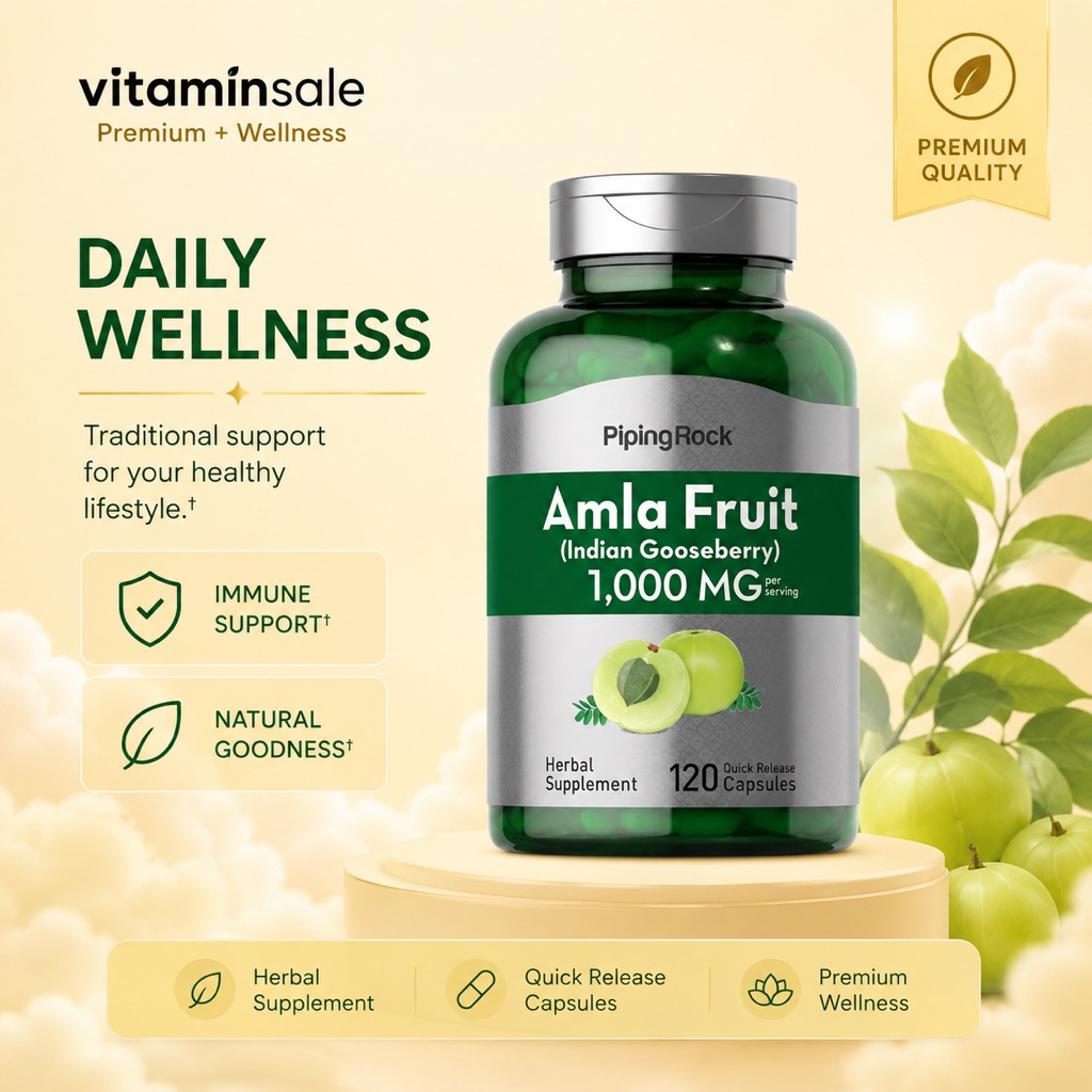 Piping Rock Amla 1000mg 120 Capsules สารสกัดมะขามป้อม วิตามินซีธรรมชาติสูง