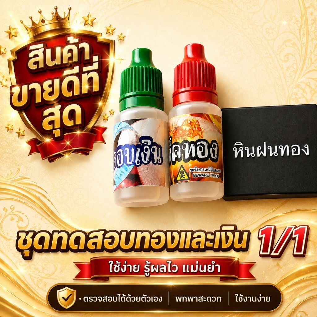 น้ำยาเช็ดทองชุดเล็ก ครบชุด